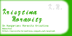 krisztina moravitz business card